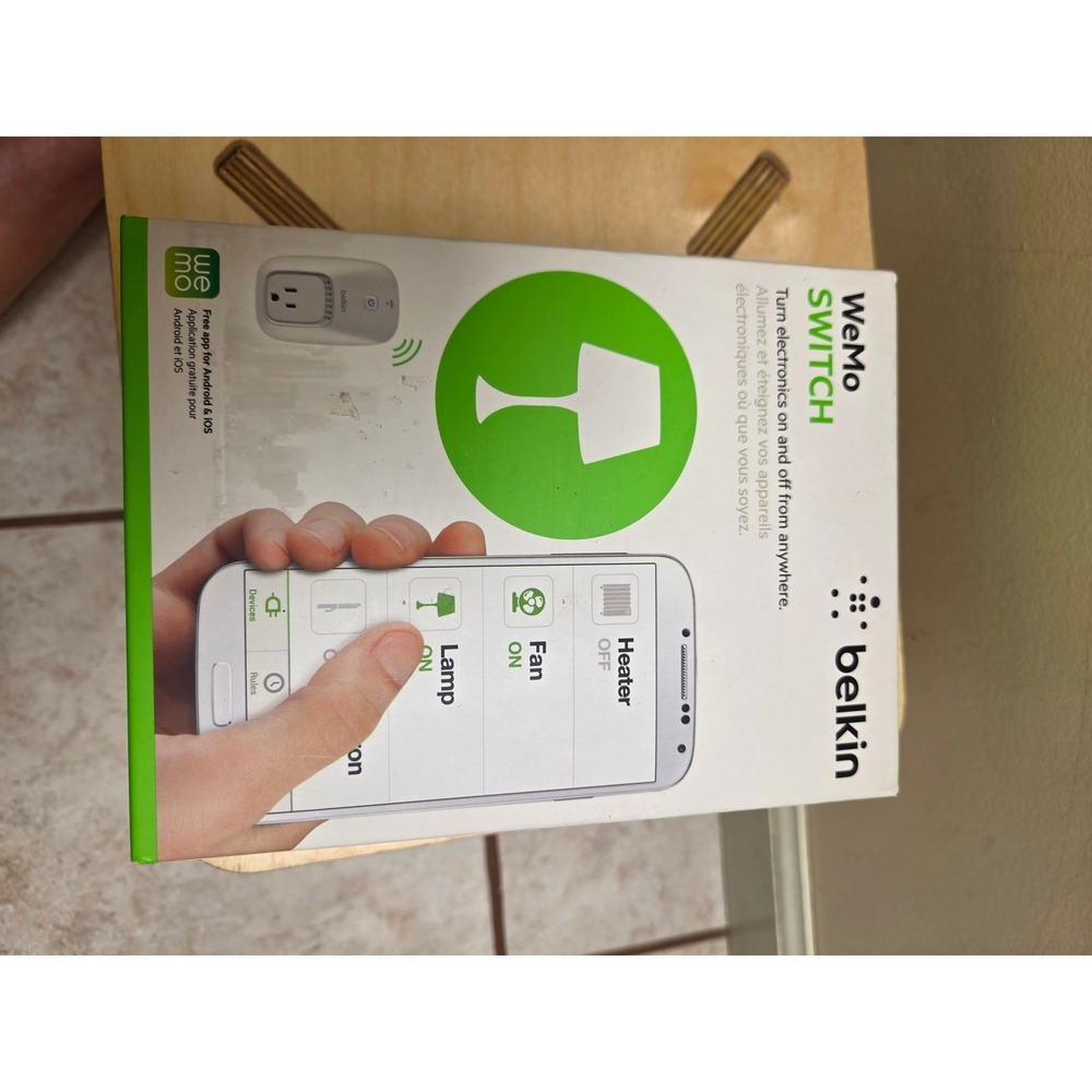Belkin WeMo Switch Smart Plug Wi-Fi Enabled Remote Control F7C027 New